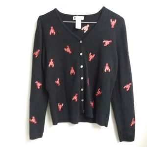 CAROLE LITTLE  LOBSTER SWEATER SIZE: S